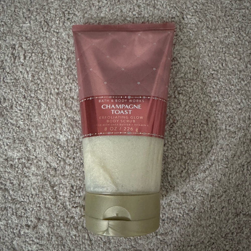NEW Bath & Body Works Champagne Toast Scrub - Pink & Cream with Gold